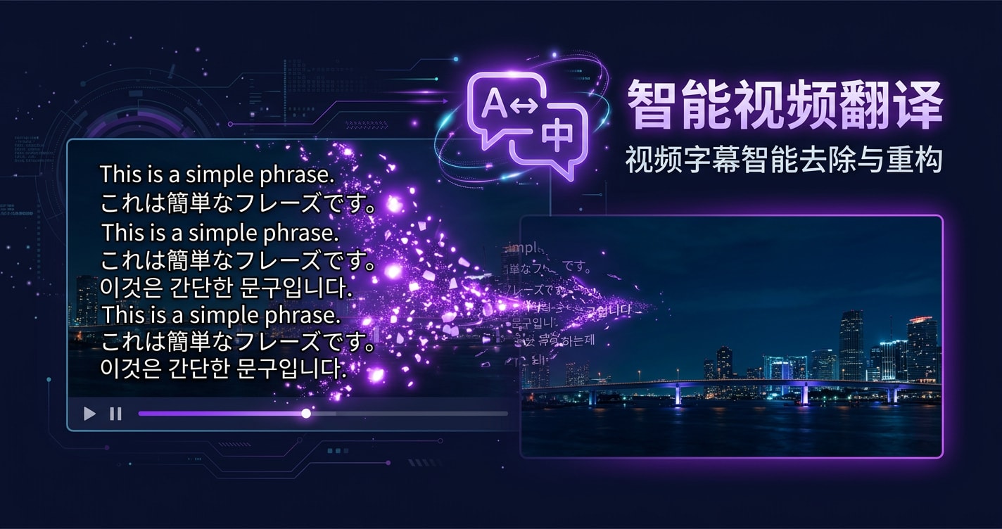 外语视频翻译去原字幕教程