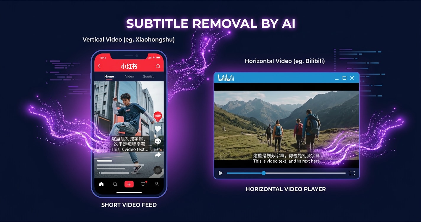 小红书B站视频去字幕教程封面