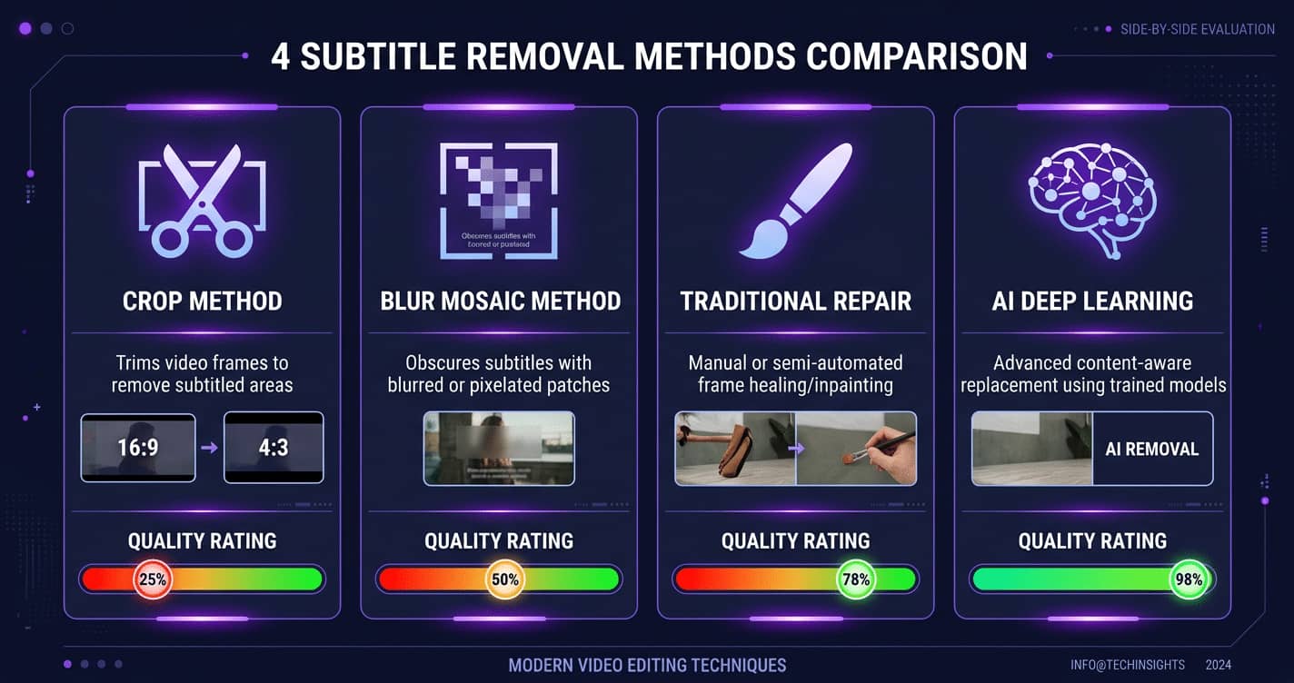 不同去字幕方案画质对比